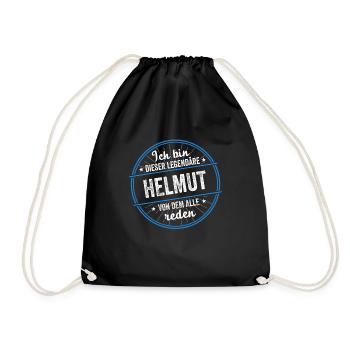 Ich bin dieser legendärer Helmut Name - Turnbeutel - Schwarz - Vorne