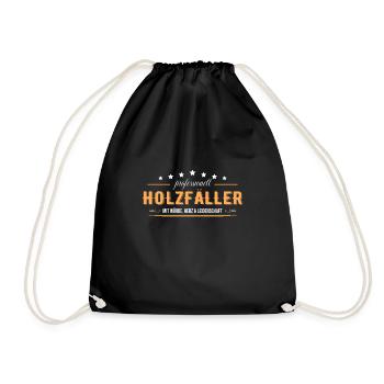 Holzfäller mit Leidenschaft Förster - Turnbeutel - Schwarz - Vorne