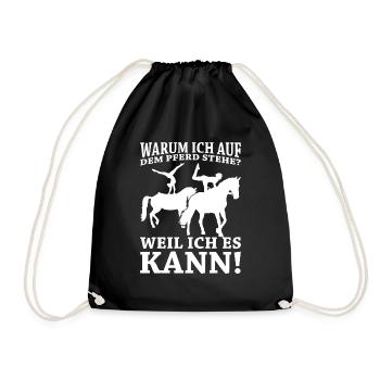Voltigieren - Turnbeutel - Schwarz - Vorne