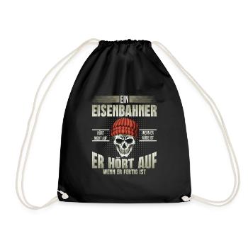 Eisenbahner - Turnbeutel - Schwarz - Vorne
