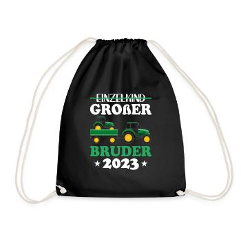 Großer Bruder 2023 Traktor Schwangerschaft - Turnbeutel - Schwarz - Vorne