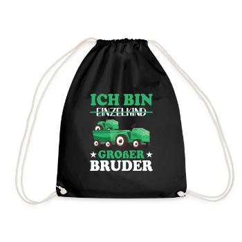 Großer Bruder 2023 Traktor Schwangerschaft - Turnbeutel - Schwarz - Vorne
