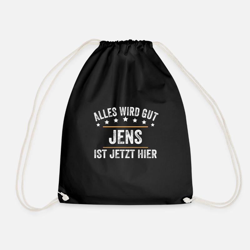 Jens Vorname Name Geburtstag - Turnbeutel - Schwarz