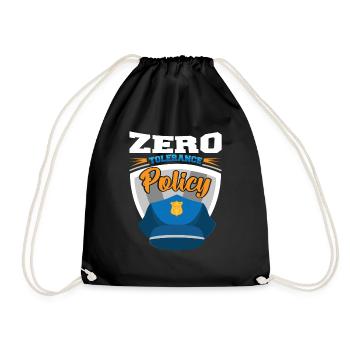 Politique de tolérance zéro Convivialité Casquette de police - Sac de sport léger - noir - Devant