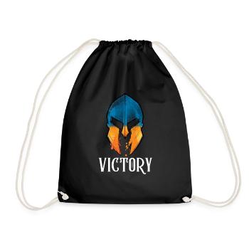 Helm Der Ukrainischen Flagge Von Victory Knight - Turnbeutel - Schwarz - Vorne