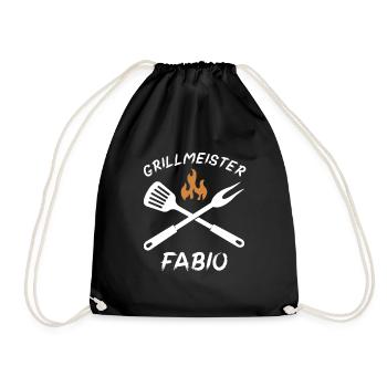 Grillmeister Fabio - Turnbeutel - Schwarz - Vorne