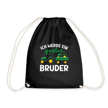Großer Bruder 2023 Traktor Schwangerschaft - Turnbeutel - Schwarz - Vorne