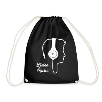 Répertorie la musique - Sac de sport léger - noir - Devant