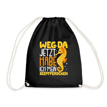 Seepferdchen bestanden - Turnbeutel - Schwarz - Vorne