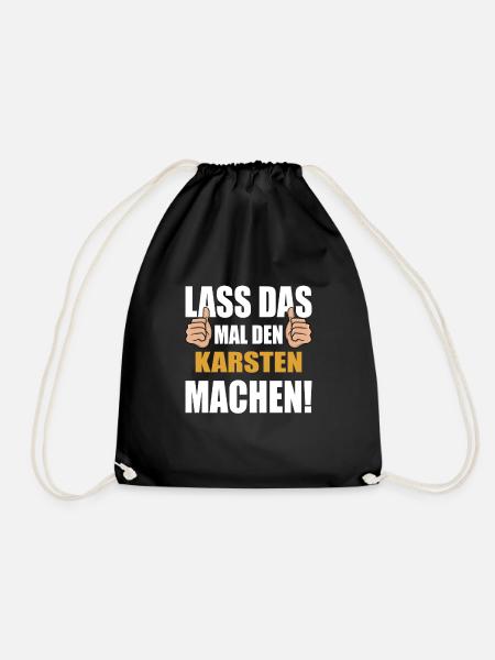 Lass das mal den Karsten machen - Turnbeutel - Schwarz