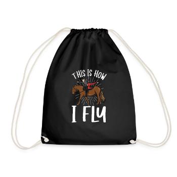 Voûte Volti Voûte Chevaux Chevaux Filles - Sac de sport léger - noir - Devant