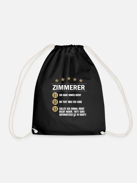 Zimmerer Paragraph Ich habe immer Recht - Turnbeutel - Schwarz