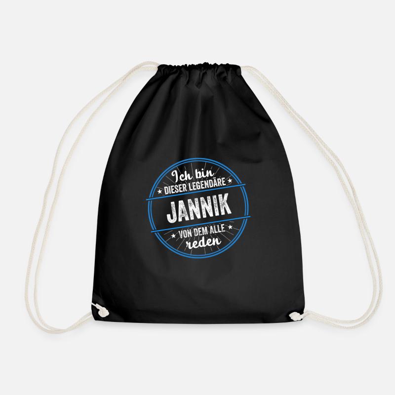 Ich bin dieser legendärer Jannik Name - Turnbeutel - Schwarz