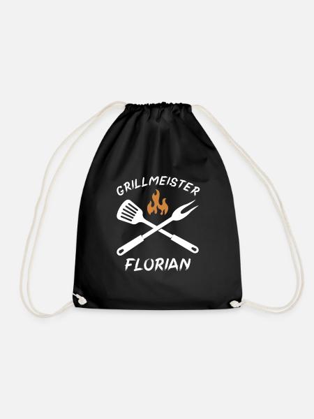 Grillmeister Florian - Turnbeutel - Schwarz