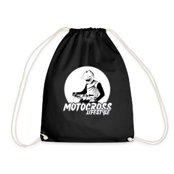 Motocross/enduro/freestyle mx/dirt bike rétro - Sac de sport léger - noir - Devant