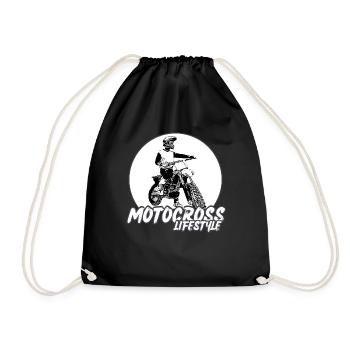 Motocross/enduro/freestyle mx/dirt bike rétro - Sac de sport léger - noir - Devant