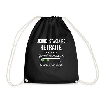 Jeune stagiaire retraité formation en cours - Sac de sport léger - noir - Devant