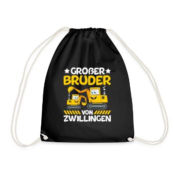 Ich werde ein Großer Bruder 2023 - Turnbeutel - Schwarz - Vorne