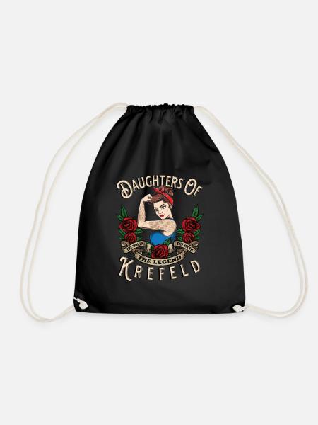 Krefeld Frau Geschenk daughters of Krefeld Frauen - Turnbeutel - Schwarz