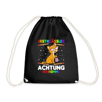 Erstklässler Achtung ich komme - Turnbeutel - Schwarz - Vorne