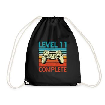 Level 11 Complete - Turnbeutel - Schwarz - Vorne