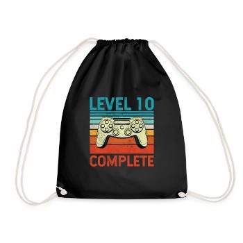 Level 10 Complete - Turnbeutel - Schwarz - Vorne