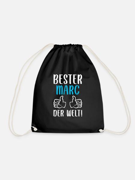 Marc Vorname Name Geburtstag - Turnbeutel - Schwarz