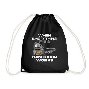 Ham Radio Operator Amateur Radio Amateur Radio Operator - Drawstring Bag - black - Front