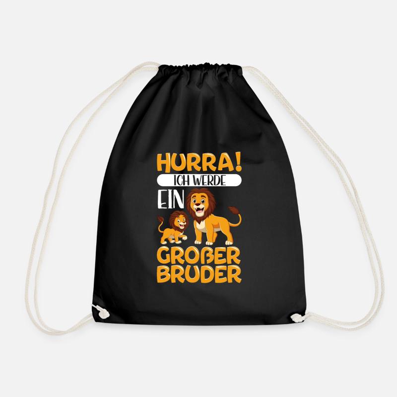 Großer Bruder 2023 Löwe Geschenk - Turnbeutel - Schwarz