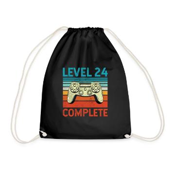 Level 24 Complete - Drawstring Bag - black - Front