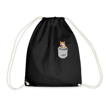 Akita Inu Gift Dogs - Drawstring Bag - black - Front