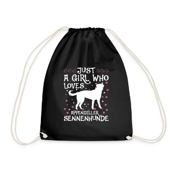 Appenzeller Mountain Dog Gift Dogs - Drawstring Bag - black - Front
