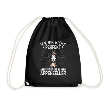 Appenzeller Sennenhund Geschenk Hunde - Turnbeutel - Schwarz - Vorne