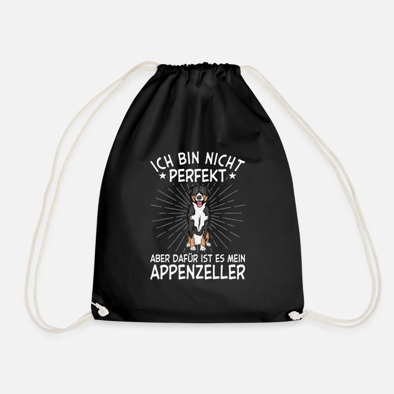 Appenzeller Sennenhund Geschenk Hunde - Turnbeutel - Schwarz