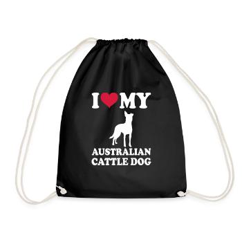 Chiens de bétail australiens Gift Dogs - Sac de sport léger - noir - Devant