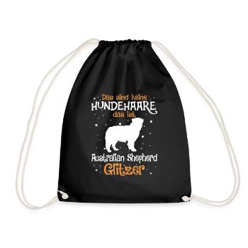 Australian Shepherd Geschenk Hunde - Turnbeutel - Schwarz - Vorne