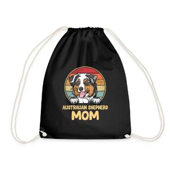 Australian Shepherd Gift Dogs - Drawstring Bag - black - Front