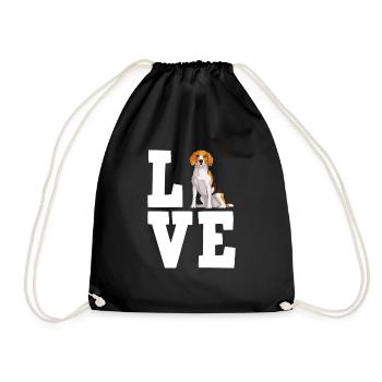 Beagle Gift Dogs - Drawstring Bag - black - Front