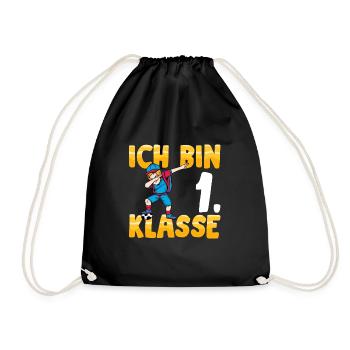 Ich bin 1. Klasse - Turnbeutel - Schwarz - Vorne