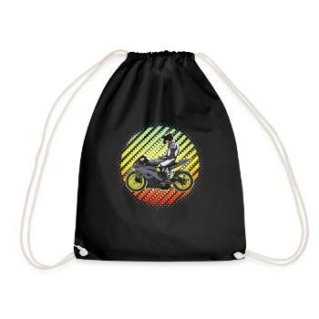Motorcycle Lifestyle / Motorcycle / Motorcycles biker - Drawstring Bag - black - Front