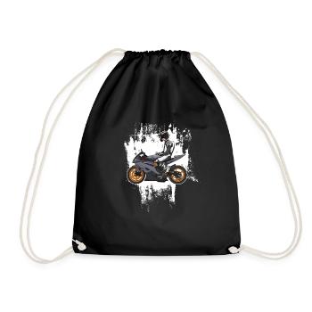 Motorcycle Lifestyle / Motorcycle / Motorcycle biker - Drawstring Bag - black - Front