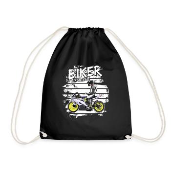 Motorcycle Lifestyle / Motorrad / Motorräder biker - Turnbeutel - Schwarz - Vorne