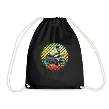 Motorcycle Lifestyle / Motorcycle / Motorcycles biker - Drawstring Bag - black - Front