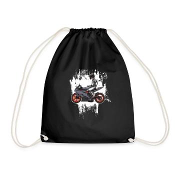 Motorcycle Lifestyle / Motorcycle / Motorcycles biker - Drawstring Bag - black - Front