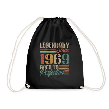 Vintage 1969 Cadeau D'anniversaire Rétro - Sac de sport léger - noir - Devant
