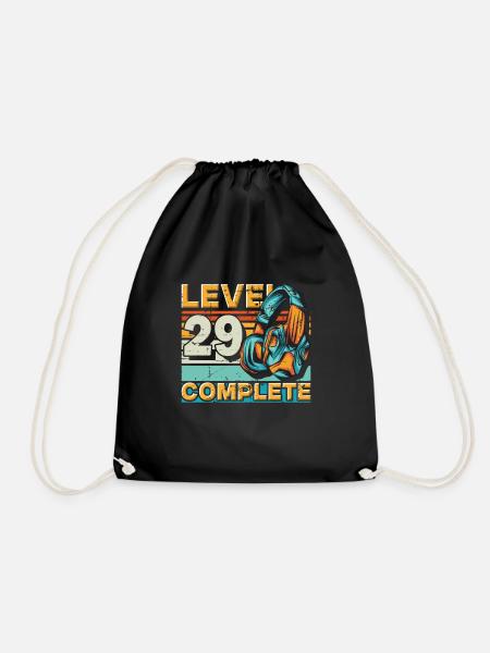 Gaming Geburtstag Level 29 Complete für Gamer. - Turnbeutel - Schwarz