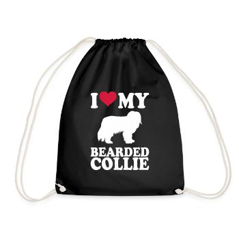 Bearded Collie Gift Chiens - Sac de sport léger - noir - Devant
