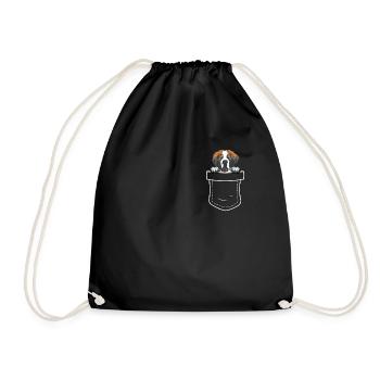 St. Bernard Gift Dogs - Drawstring Bag - black - Front