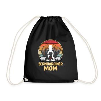 St. Bernard Gift Dogs - Drawstring Bag - black - Front