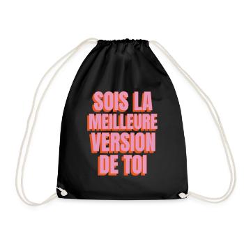 Sois la meilleure version de toi - Sac de sport léger - noir - Devant